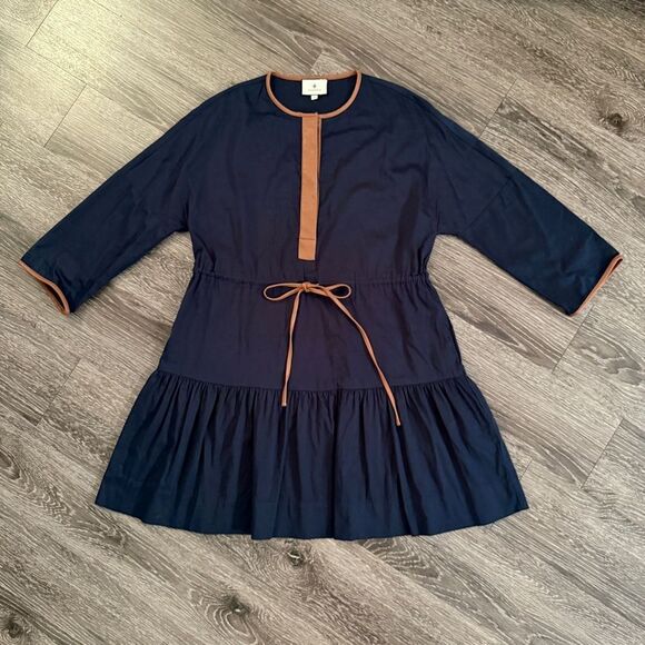 Tuckernuck Navy with Leather Lucy Dress - Picture 1 of 9